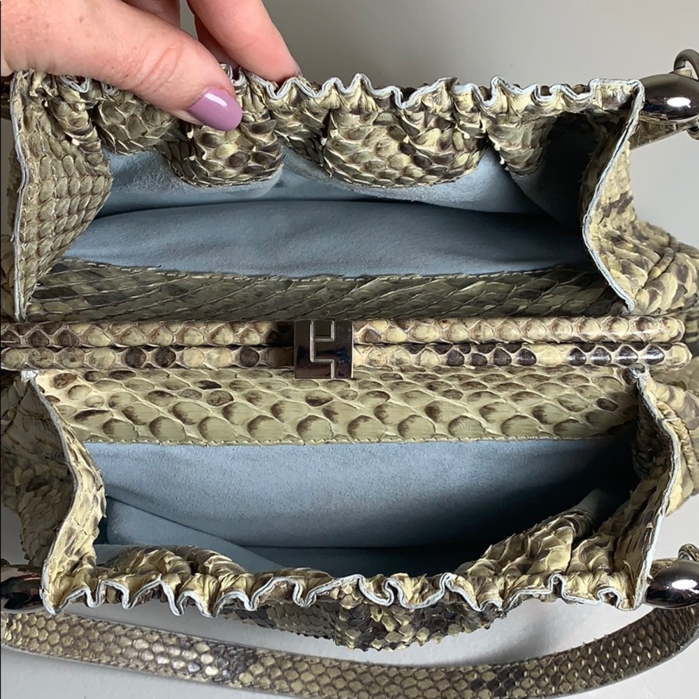 Lambertson Truex Python Handbag - image 3